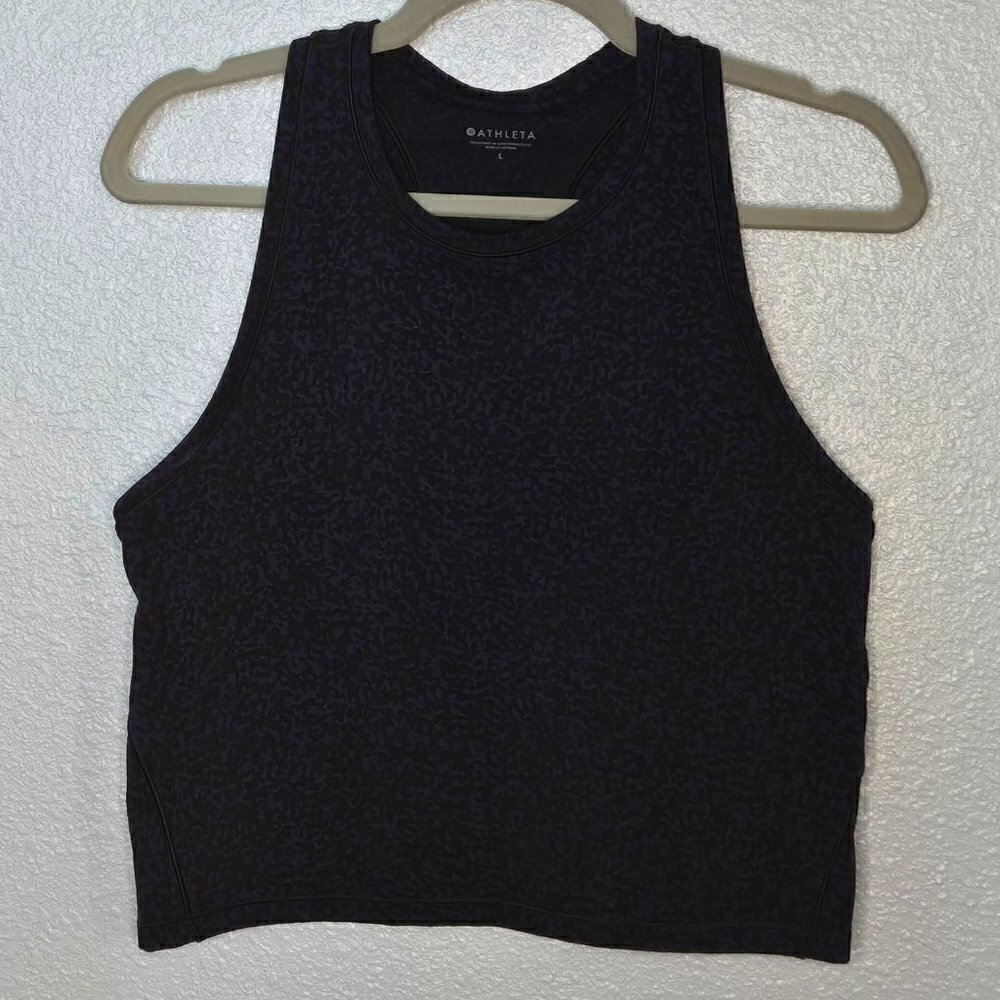 Athleta Marbled Racerback Crop - L